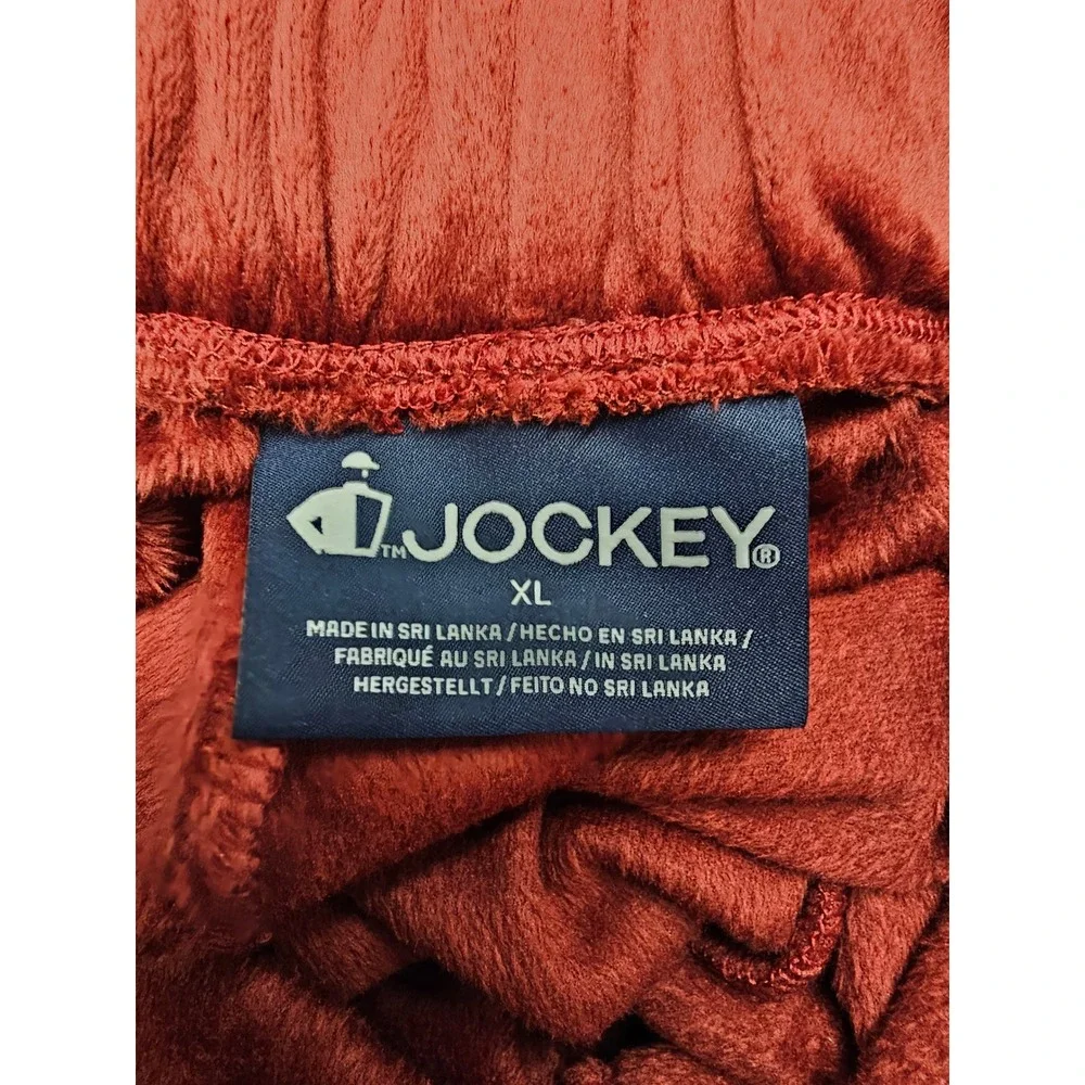 Jockey Generation Women XL Velour Sleep Pants Rust Red Wide Leg‎ Lounge New